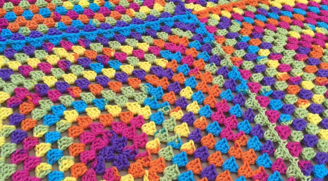 Finished: Rainbow Granny Blanket